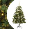 vidaXL Sapin de No&euml;l artificiel avec branches pliables et c&ocirc;nes 120 cm