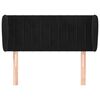 vidaXL Tête de lit avec oreilles Noir 83x23x78/88 cm Velours