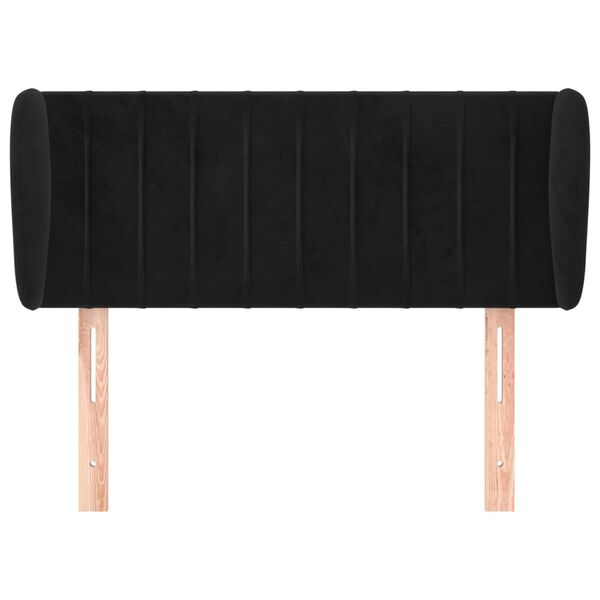 vidaXL Tête de lit avec oreilles Noir 83x23x78/88 cm Velours