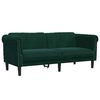 vidaXL Canap&eacute; 2 places vert fonc&eacute; velours