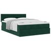 vidaXL Cadre de lit ottoman avec matelas vert fonc&eacute; 140x200 cm velours