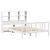 vidaXL Lit biblioth&egrave;que sans matelas blanc 160x200 cm bois pin massif