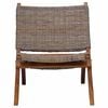 vidaXL Chaise de relaxation rotin kubu naturel et bois d'acajou massif