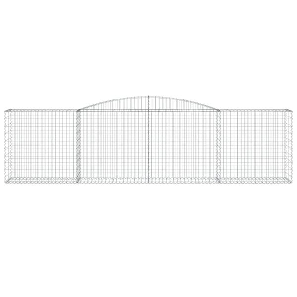 vidaXL Paniers à gabions arqués 5 pcs 400x50x100/120 cm Fer galvanisé