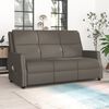 vidaXL Fauteuil de massage inclinable 3 places gris similicuir