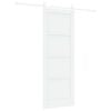 vidaXL Porte coulissante ORKDAL 78 x 211 cm Bois d'ing&eacute;nierie Blanc