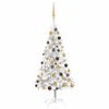 vidaXL Arbre de Noël artificiel pré-éclairé/boules argenté 120 cm PET