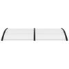 vidaXL Auvent de porte Noir 200 x 100 cm PC