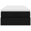 VidaXL Cadre de lit ottoman avec matelas noir 90x200 cm similicuir