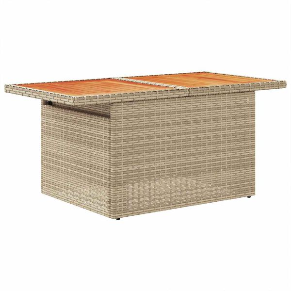 vidaXL Salon de jardin avec coussins 9 pcs beige r&eacute;sine tress&eacute;e