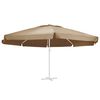 vidaXL Tissu de remplacement pour parasol d'ext&eacute;rieur Taupe 610 cm