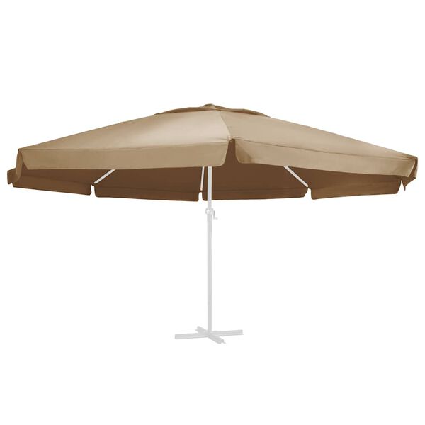 vidaXL Tissu de remplacement pour parasol d'ext&eacute;rieur Taupe 610 cm