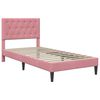 vidaXL Cadre de lit avec matelas Rose 80 x 200 cm Velours