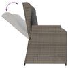 vidaXL Banc de jardin avec coussin Gris Poly rotin