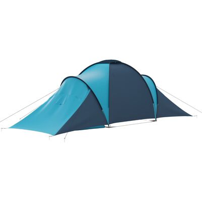 vidaXL Tente de camping 6 personnes Bleu et bleu clair