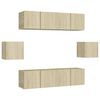 vidaXL Ensemble de meubles TV 6 pcs Ch&ecirc;ne sonoma Bois d'ing&eacute;nierie