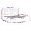 vidaXL Cadre de lit sans matelas noir 200x200 cm bois massif de pin