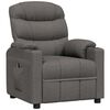 vidaXL Fauteuil inclinable &eacute;lectrique Gris fonc&eacute; Tissu