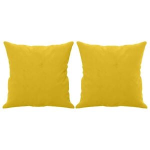 vidaXL Coussins d&eacute;coratifs lot de 2 Jaune 40x40 cm Velours