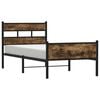 vidaXL Cadre de lit sans matelas ch&ecirc;ne fum&eacute; 75x190cm bois d'ing&eacute;nierie