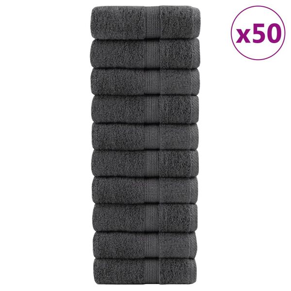 vidaXL Gants de toilette de qualité supérieure SOLUND 50 pcs 600 g/m²