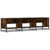 vidaXL Meuble TV ch&ecirc;ne fum&eacute; 180x40x46 cm bois d'ing&eacute;nierie