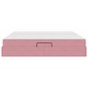 vidaXL Lit avec rangement et matelas Rose 200 x 200 cm Velours