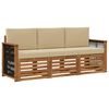 vidaXL Ensembles de canap&eacute;s 3 pc Bois d'Acacia Massif