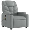 vidaXL Fauteuil de massage inclinable Gris clair Tissu
