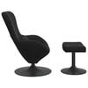 vidaXL Chaise Œuf avec Pouf Noir 63 x 73 x 90 cm Velours