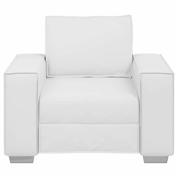 vidaXL Fauteuil Blanc 100 cm Simili cuir