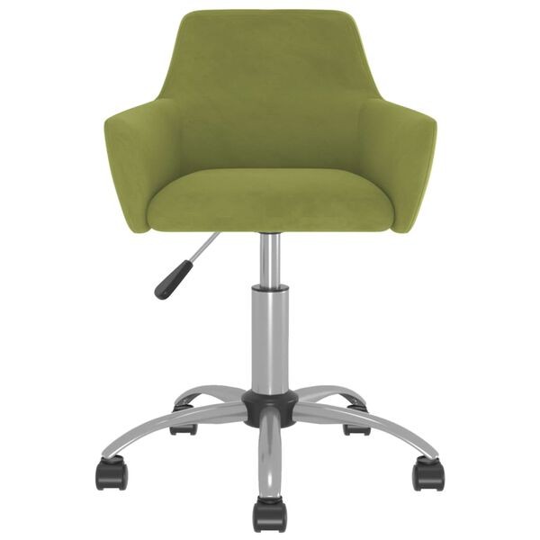 vidaXL Chaises pivotantes &agrave; manger lot de 2 vert clair velours