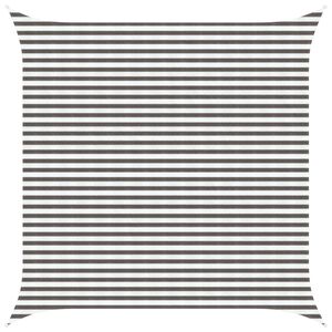 vidaXL Voile d'ombre Gris clair et blanc 4 x 4 m HDPE