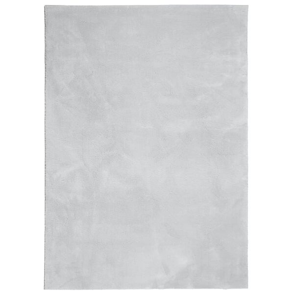 vidaXL Tapis HUARTE &agrave; poils courts doux et lavable gris 160x230 cm