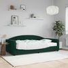 vidaXL Lit de jour avec matelas vert fonc&eacute; 100x200 cm velours