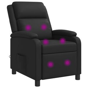 vidaXL Fauteuil de massage inclinable Noir Simili cuir