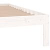 vidaXL Cadre de lit sans matelas blanc 135x190 cm
