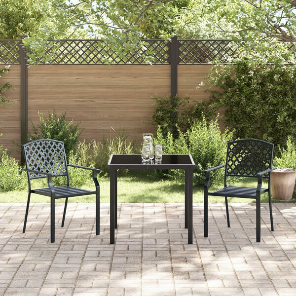 vidaXL Ensemble de salle &agrave; manger pour jardin 3 pcs Anthracite