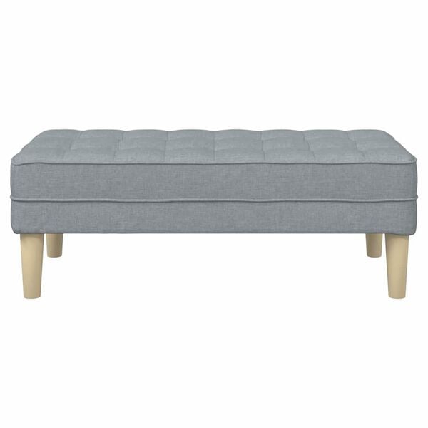 vidaXL banc Gris clair 113 x 57 x 39 cm tissu