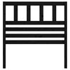 vidaXL T&ecirc;te de lit Noir 106x4x100 cm Bois massif de pin