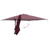 vidaXL Parasol de jardin Rouge et Noir 248.5 x 247.5 x 160 cm