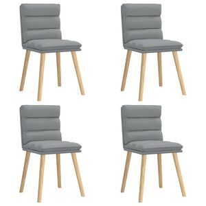 vidaXL Chaises &agrave; manger lot de 4 gris clair tissu