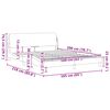 vidaXL Cadre de lit Dover gris clair 160x200 cm tissu