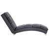 vidaXL Chaise longue Gris Similicuir