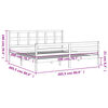 vidaXL Cadre de lit sans matelas gris 200x200 cm bois massif