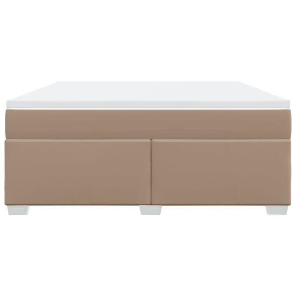 vidaXL Sommier &agrave; lattes de lit avec matelas Cappuccino 180x200 cm