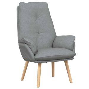 vidaXL fauteuil Gris clair 69 x 74 x 93 cm Tissu et Contreplaqu&eacute;