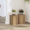 vidaXL Supports pour plantes 2 pcs ch&ecirc;ne artisanal bois d'ing&eacute;nierie