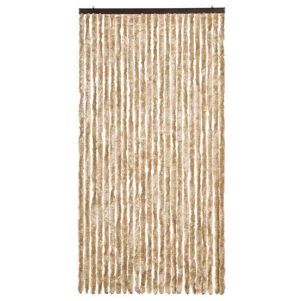 vidaXL Rideau anti-mouches beige 100x230 cm chenille