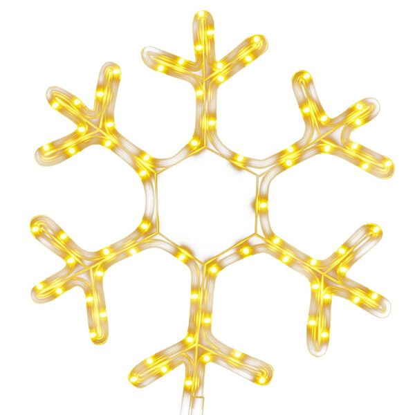 vidaXL Figure de flocon de neige de Noël et 72 LED Blanc chaud 38x37cm